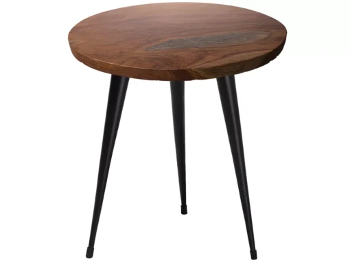 Table Appoint En Bois De Teck ⌀ 45 Cm DETAH -Meilleur Meubles Magasin table basse 23016421