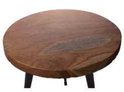 Table Appoint En Bois De Teck ⌀ 45 Cm DETAH -Meilleur Meubles Magasin table basse 23016433