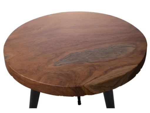 Table Appoint En Bois De Teck ⌀ 45 Cm DETAH -Meilleur Meubles Magasin table basse 23016433