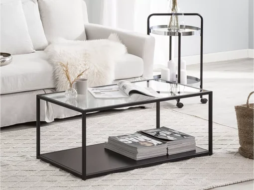 Table Basse Noire En Verre MEDORA -Meilleur Meubles Magasin table basse 23017097