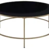 Table Basse Dorée Et Plateau Noir FLORENCE -Meilleur Meubles Magasin table basse 23017113