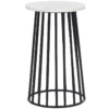Table D'appoint En Marbre Blanc Et Noir TAREE -Meilleur Meubles Magasin table basse 23023763