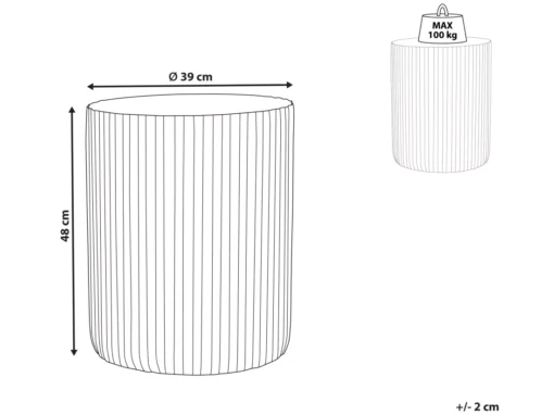 Table D'appoint Grise AMARO -Meilleur Meubles Magasin table basse 23260799