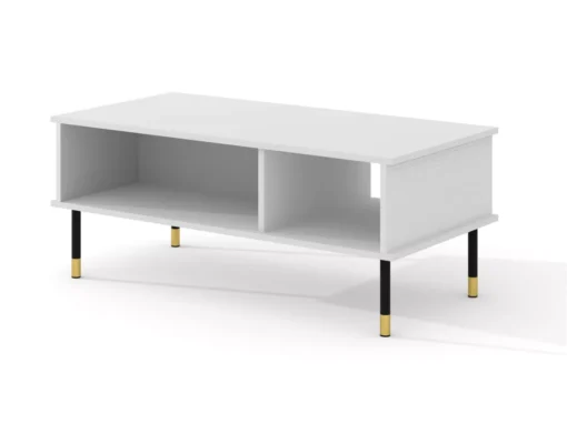 Table Basse SHERWOOD 110x55 Cm Fraisée Sur Pieds Blanc Mat -Meilleur Meubles Magasin table basse 23499727