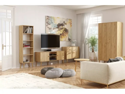 Table Basse MALIBO 60 Cm Ronde Chêne Craft Doré -Meilleur Meubles Magasin table basse 24154271
