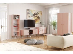 Table Basse MALIBO 60 Cm Ronde Rose -Meilleur Meubles Magasin table basse 24154297