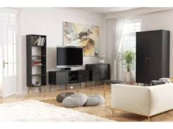 Table Basse MALIBO 60 Cm Ronde Noir Mat -Meilleur Meubles Magasin table basse 24154305
