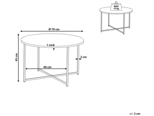 Table Basse Effet Marbre Blanc Structure Argentée QUINCY -Meilleur Meubles Magasin table basse 24512117