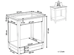 Table D'appoint Blanche Avec Plateau En Verre ATTU -Meilleur Meubles Magasin table basse 24733357