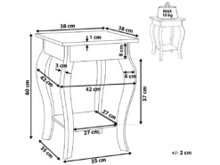 Table Appoint Noire AVON -Meilleur Meubles Magasin table basse 24733379