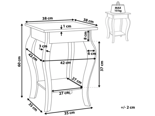 Table Appoint Noire AVON -Meilleur Meubles Magasin table basse 24733379