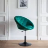 Tabouret De Bar En Velours Vert EDGAR - HAPPY GARDEN -Meilleur Meubles Magasin tabouret de bar 9218243