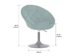 Tabouret De Bar En Velours Vert EDGAR - HAPPY GARDEN -Meilleur Meubles Magasin tabouret de bar 9218251