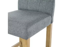 Lot De 2 Chaises De Bar En Tissu Gris MADISON -Meilleur Meubles Magasin tabouret haut 11859785