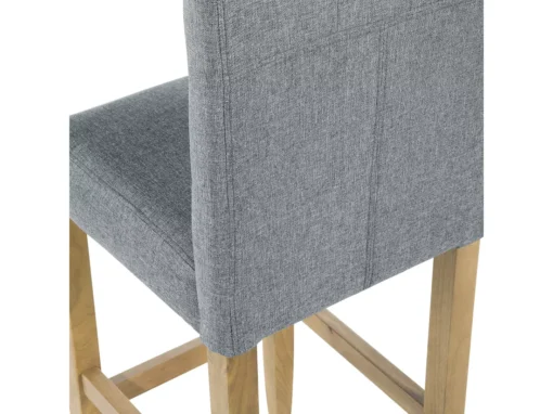 Lot De 2 Chaises De Bar En Tissu Gris MADISON -Meilleur Meubles Magasin tabouret haut 11859787