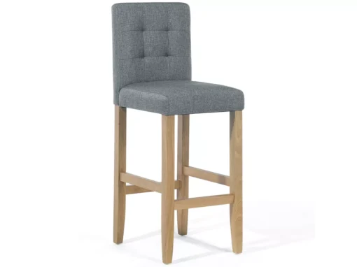 Lot De 2 Chaises De Bar En Tissu Gris MADISON -Meilleur Meubles Magasin tabouret haut 11859789