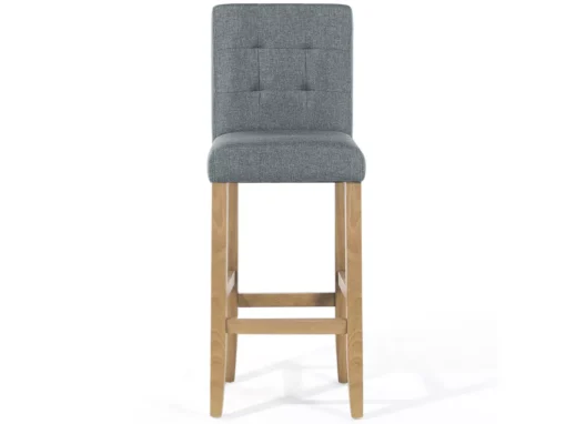 Lot De 2 Chaises De Bar En Tissu Gris MADISON -Meilleur Meubles Magasin tabouret haut 11859791