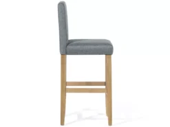 Lot De 2 Chaises De Bar En Tissu Gris MADISON -Meilleur Meubles Magasin tabouret haut 11859793