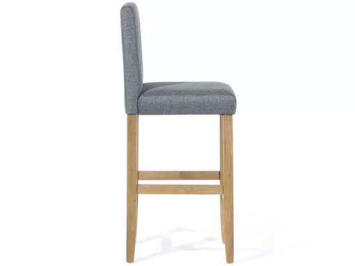 Lot De 2 Chaises De Bar En Tissu Gris MADISON -Meilleur Meubles Magasin tabouret haut 11859793