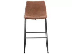 Lot De 2 Chaises De Bar En Tissu Marron FRANKS -Meilleur Meubles Magasin tabouret haut 11859805