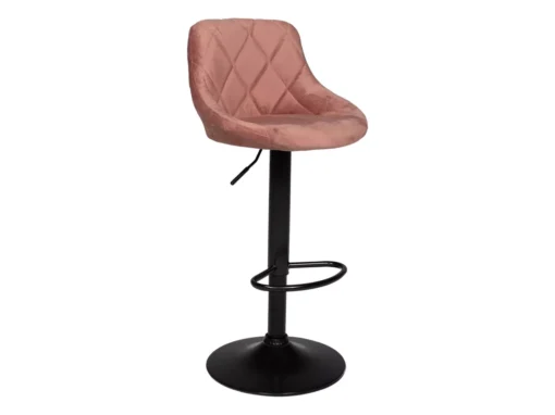 Tabouret De Bar En Velours Rose ROBIN - HAPPY GARDEN -Meilleur Meubles Magasin tabouret haut 13089339