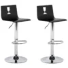 Set De 2 Chaises De Bar Transparentes Noires BUSAN -Meilleur Meubles Magasin tabouret haut 16321479