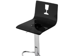 Set De 2 Chaises De Bar Transparentes Noires BUSAN -Meilleur Meubles Magasin tabouret haut 16321493