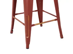 Lot De 2 Tabourets De Bar Rouges Dorés De 60 Cm CABRILLO -Meilleur Meubles Magasin tabouret haut 16728909