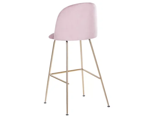 Lot De 2 Chaises De Bar En Velours Rose ARCOLA -Meilleur Meubles Magasin tabouret haut 16728921