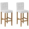 Lot De 2 Chaises De Bar En Cuir PU Blanc Crème MADISON -Meilleur Meubles Magasin tabouret haut 16729149