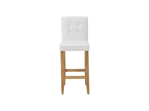 Lot De 2 Chaises De Bar En Cuir PU Blanc Crème MADISON -Meilleur Meubles Magasin tabouret haut 16729157