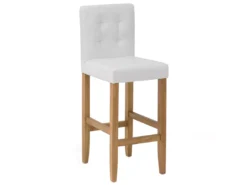 Lot De 2 Chaises De Bar En Cuir PU Blanc Crème MADISON -Meilleur Meubles Magasin tabouret haut 16729159