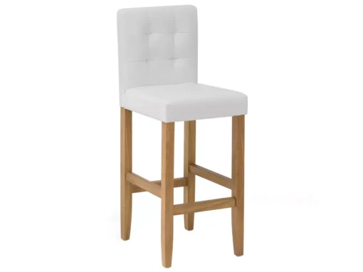 Lot De 2 Chaises De Bar En Cuir PU Blanc Crème MADISON -Meilleur Meubles Magasin tabouret haut 16729159
