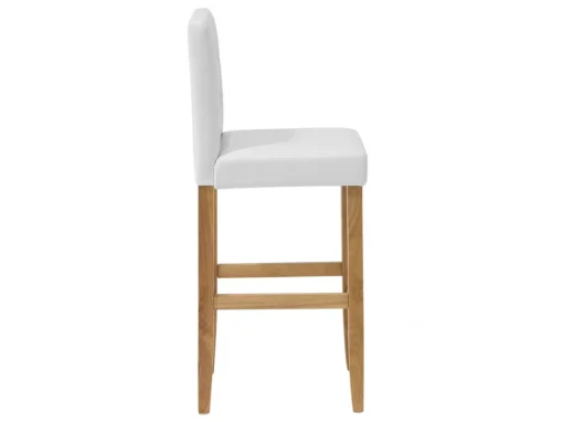 Lot De 2 Chaises De Bar En Cuir PU Blanc Crème MADISON -Meilleur Meubles Magasin tabouret haut 16729161