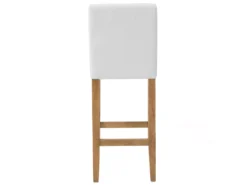 Lot De 2 Chaises De Bar En Cuir PU Blanc Crème MADISON -Meilleur Meubles Magasin tabouret haut 16729163