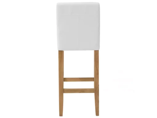 Lot De 2 Chaises De Bar En Cuir PU Blanc Crème MADISON -Meilleur Meubles Magasin tabouret haut 16729163