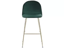 Lot De 2 Chaises De Bar En Velours Vert ARCOLA -Meilleur Meubles Magasin tabouret haut 17218009