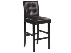 Lot De 2 Chaises De Bar En Cuir PU Marron MADISON -Meilleur Meubles Magasin tabouret haut 17218025