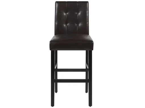 Lot De 2 Chaises De Bar En Cuir PU Marron MADISON -Meilleur Meubles Magasin tabouret haut 17218027