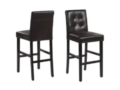 Lot De 2 Chaises De Bar En Cuir PU Marron MADISON -Meilleur Meubles Magasin tabouret haut 17218031