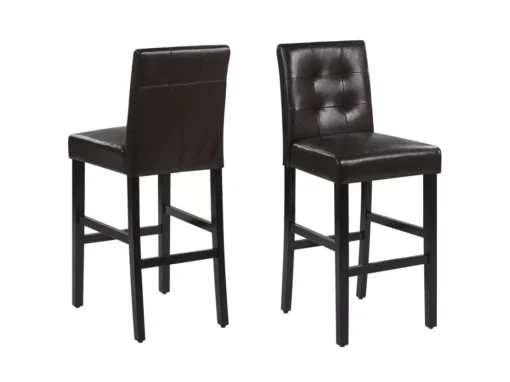 Lot De 2 Chaises De Bar En Cuir PU Marron MADISON -Meilleur Meubles Magasin tabouret haut 17218031