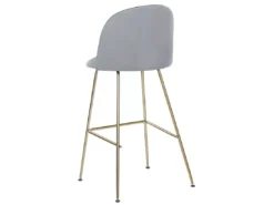 Lot De 2 Chaises De Bar En Velours Gris ARCOLA -Meilleur Meubles Magasin tabouret haut 17218077