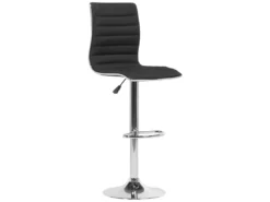 Lot De 2 Chaises De Bar En Tissu Noir LUCERNE -Meilleur Meubles Magasin tabouret haut 17218381