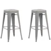 Lot De 2 Tabourets De Bar Argentés Dorés De 76 Cm CABRILLO -Meilleur Meubles Magasin tabouret haut 17218469
