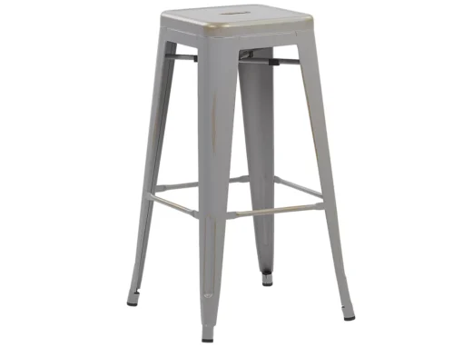 Lot De 2 Tabourets De Bar Argentés Dorés De 76 Cm CABRILLO -Meilleur Meubles Magasin tabouret haut 17218473