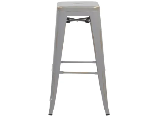Lot De 2 Tabourets De Bar Argentés Dorés De 76 Cm CABRILLO -Meilleur Meubles Magasin tabouret haut 17218475