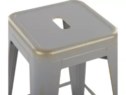 Lot De 2 Tabourets De Bar Argentés Dorés De 76 Cm CABRILLO -Meilleur Meubles Magasin tabouret haut 17218479