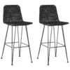 Lot De 2 Chaises De Bar En Rotin Noir CASSITA -Meilleur Meubles Magasin tabouret haut 17218555