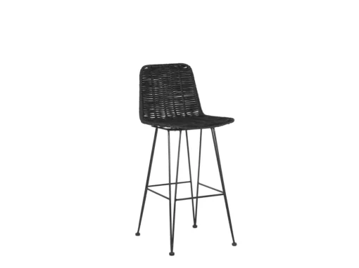 Lot De 2 Chaises De Bar En Rotin Noir CASSITA -Meilleur Meubles Magasin tabouret haut 17218561