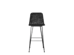 Lot De 2 Chaises De Bar En Rotin Noir CASSITA -Meilleur Meubles Magasin tabouret haut 17218563